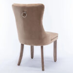High-end Tufted Solid Wood Contemporary Velvet Upholstered Dining Chair - Image 5