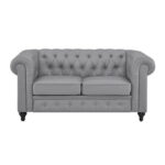 Emery Chesterfield Loveseat, Luxurious Comfort for Cozy Living Rooms, Mid-Century Modern couch, Elegance & Serenity - Image 13