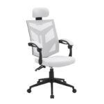 Adjustable Office Chair with Headrest Ergonomic Desk Chair High Back Mesh Office Chairs with Lumbar Support with Wheels - Image 5
