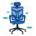 Adjustable Office Chair with Headrest Ergonomic Desk Chair High Back Mesh Office Chairs with Lumbar Support with Wheels - Image 22
