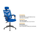 Adjustable Office Chair with Headrest Ergonomic Desk Chair High Back Mesh Office Chairs with Lumbar Support with Wheels - Image 30