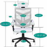 Adjustable Office Chair with Headrest Ergonomic Desk Chair High Back Mesh Office Chairs with Lumbar Support with Wheels - Image 32