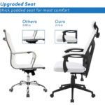 Adjustable Office Chair with Headrest Ergonomic Desk Chair High Back Mesh Office Chairs with Lumbar Support with Wheels - Image 36