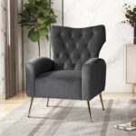 Abadiana Accent Tufted Chair with Metal Base by - Image 43