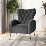 Abadiana Accent Tufted Chair with Metal Base by - Image 4