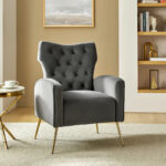 Abadiana Accent Tufted Chair with Metal Base by - Image 6