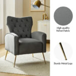 Abadiana Accent Tufted Chair with Metal Base by - Image 8