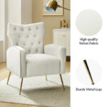 Abadiana Accent Tufted Chair with Metal Base by - Image 17