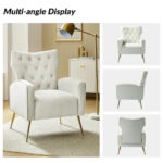 Abadiana Accent Tufted Chair with Metal Base by - Image 19