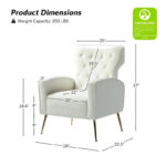 Abadiana Accent Tufted Chair with Metal Base by - Image 20