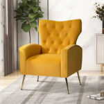 Abadiana Accent Tufted Chair with Metal Base by - Image 21