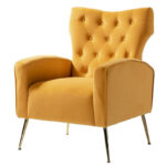 Abadiana Accent Tufted Chair with Metal Base by - Image 22