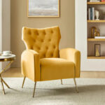 Abadiana Accent Tufted Chair with Metal Base by - Image 23