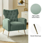 Abadiana Accent Tufted Chair with Metal Base by - Image 33