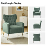 Abadiana Accent Tufted Chair with Metal Base by - Image 35