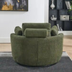 Circle Swivel Chair with Moon Storage Ottoman and 4 Pillows - Image 10