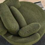 Circle Swivel Chair with Moon Storage Ottoman and 4 Pillows - Image 11