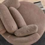 Circle Swivel Chair with Moon Storage Ottoman and 4 Pillows - Image 16