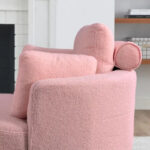 Circle Swivel Chair with Moon Storage Ottoman and 4 Pillows - Image 24
