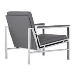 Regina Metal and Bonded Leather Mid Century Accent Chair - Image 16