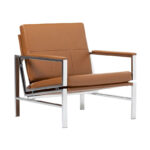 Regina Metal and Bonded Leather Mid Century Accent Chair - Image 22