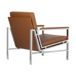 Regina Metal and Bonded Leather Mid Century Accent Chair - Image 25