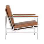 Regina Metal and Bonded Leather Mid Century Accent Chair - Image 26