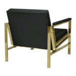 Regina Metal and Bonded Leather Mid Century Accent Chair - Image 32
