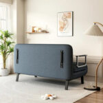 Convertible Tri-Fold Sofa Bed with Adjustable Backrest & Pillow - Image 4