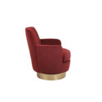 Velvet Soft Fabric Swivel Barrel Chair - 28.3 x 29.3 x 32.7 - Image 4