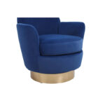 Velvet Soft Fabric Swivel Barrel Chair - 28.3 x 29.3 x 32.7 - Image 17