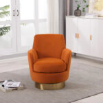 Velvet Soft Fabric Swivel Barrel Chair - 28.3 x 29.3 x 32.7 - Image 19