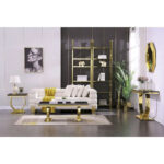 Modern Console Tables With Metal U Base and Gloss texture top - Image 5