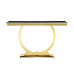Modern Console Tables With Metal U Base and Gloss texture top - Image 6
