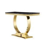 Modern Console Tables With Metal U Base and Gloss texture top - Image 8