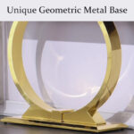 Modern Console Tables With Metal U Base and Gloss texture top - Image 11