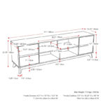 Hollywood Modern TV Stand with Drawers for TV's up to 85 - Image 3