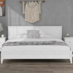 Modern White Solid Wood Platform Bed - Image 14