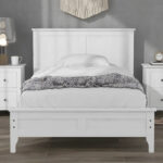 Modern White Solid Wood Platform Bed - Image 15