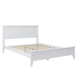 Modern White Solid Wood Platform Bed - Image 3