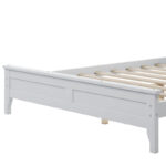 Modern White Solid Wood Platform Bed - Image 4
