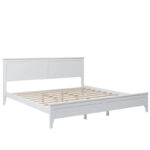 Modern White Solid Wood Platform Bed - Image 9