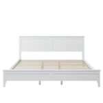 Modern White Solid Wood Platform Bed - Image 12