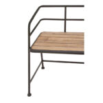 Metal Bench with Wood Seat - Black - . - 18Wx45Lx28H - Image 3