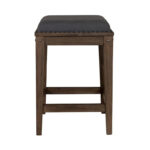 Sonoma Road Weathered Beaten Bark Antique Pewter Metal Upholstered Console Stool - 17x17x26 - Image 3