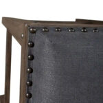 Sonoma Road Weathered Beaten Bark Antique Pewter Metal Upholstered Console Stool - 17x17x26 - Image 5
