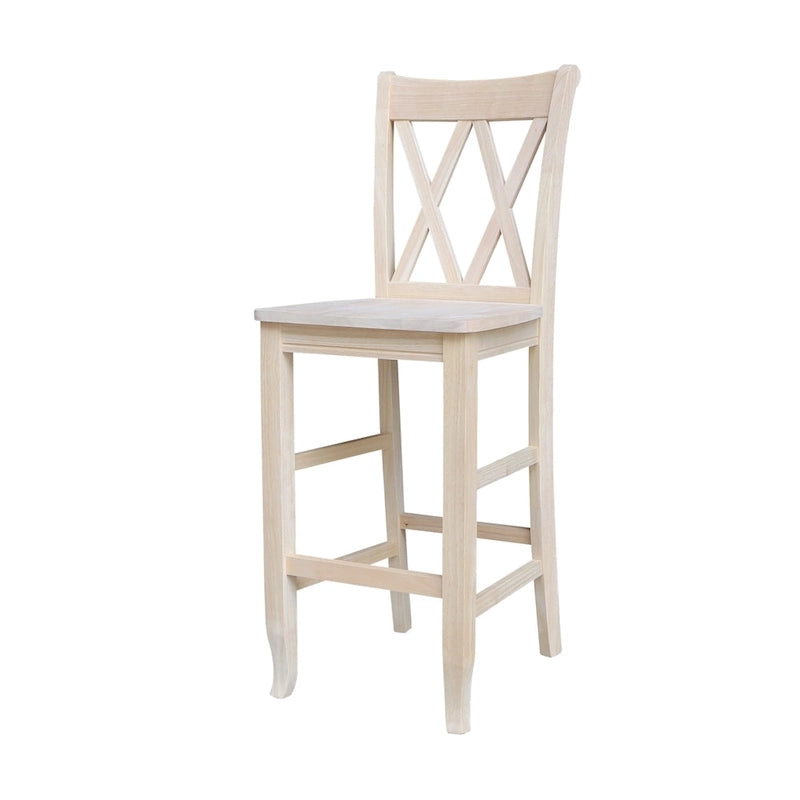 9280895910047_554151 Unfinished Double X-back Stool - Image 1