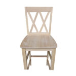 Unfinished Double X-back Stool - Image 3