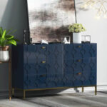 Wooden Storage 6 Drawer Double Dresser for Bedroom - Image 20