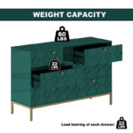 Wooden Storage 6 Drawer Double Dresser for Bedroom - Image 12